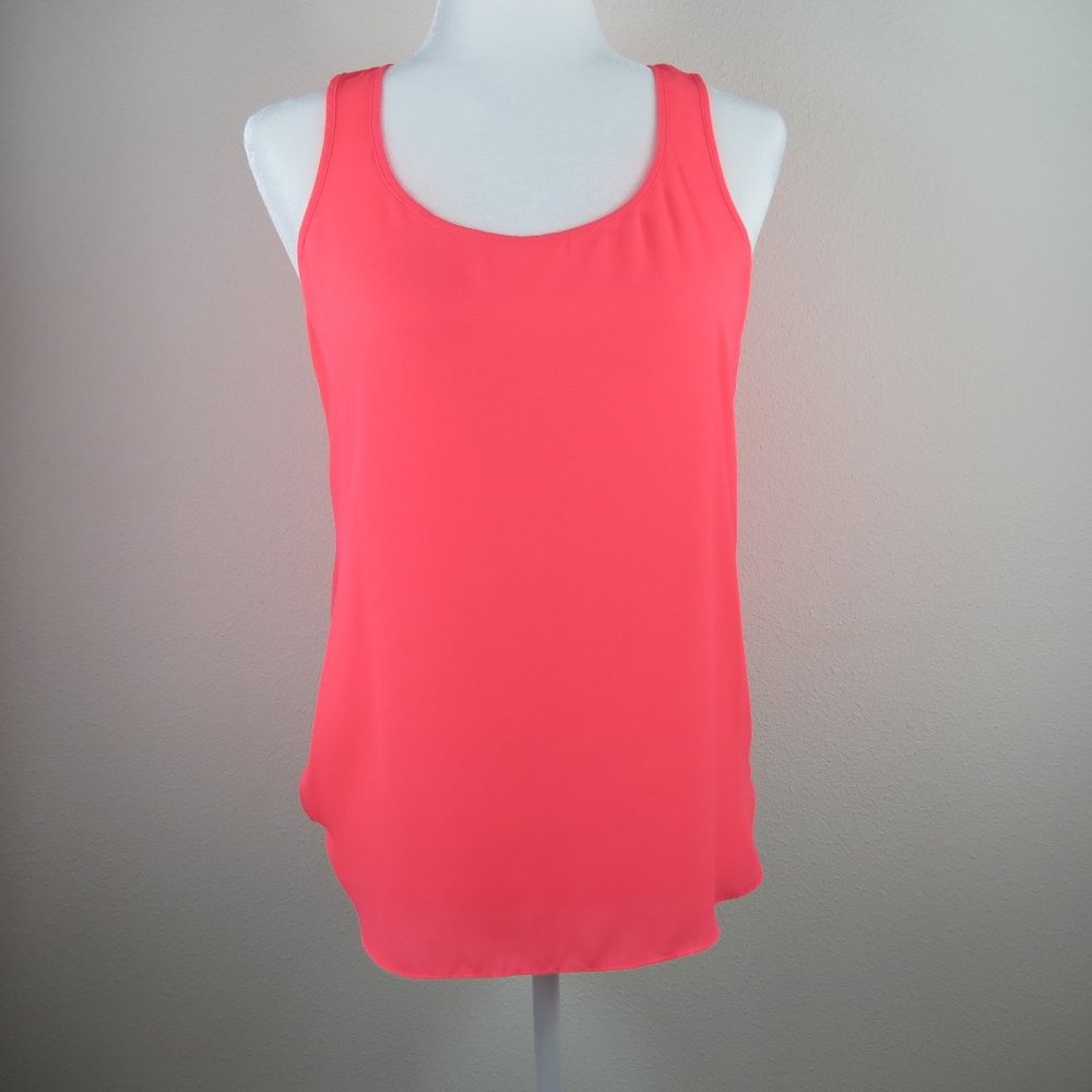 Express Neon Pink Open Back Tank Top S